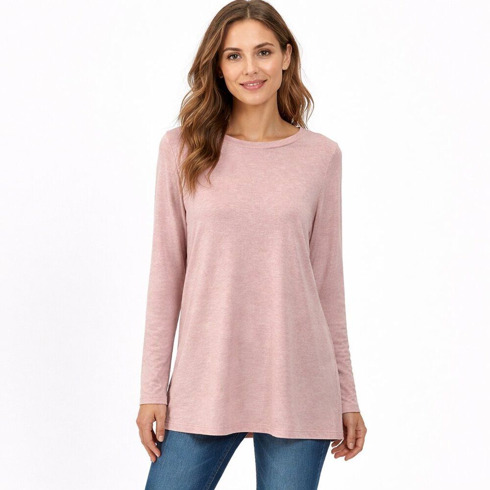 LOFT Lounge Tunic Size Small Pink Long Sleeve *